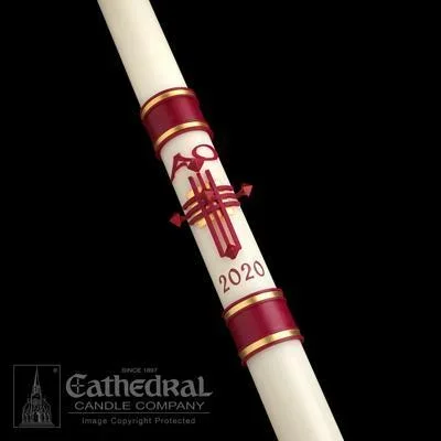 1-15/16″ x 39″ Crux Trinitas Paschal Candle