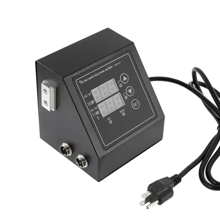 1400W Power Press Heat Press 15″x15″, K-Type Temperature Controller Box with Time & Temperature LED Controller, K-Type Sublimation Transfer Machine
