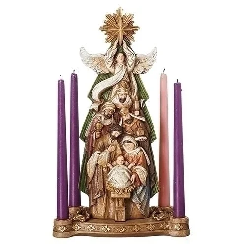 15.75″H Nativity Advent Under the Star Candleholder