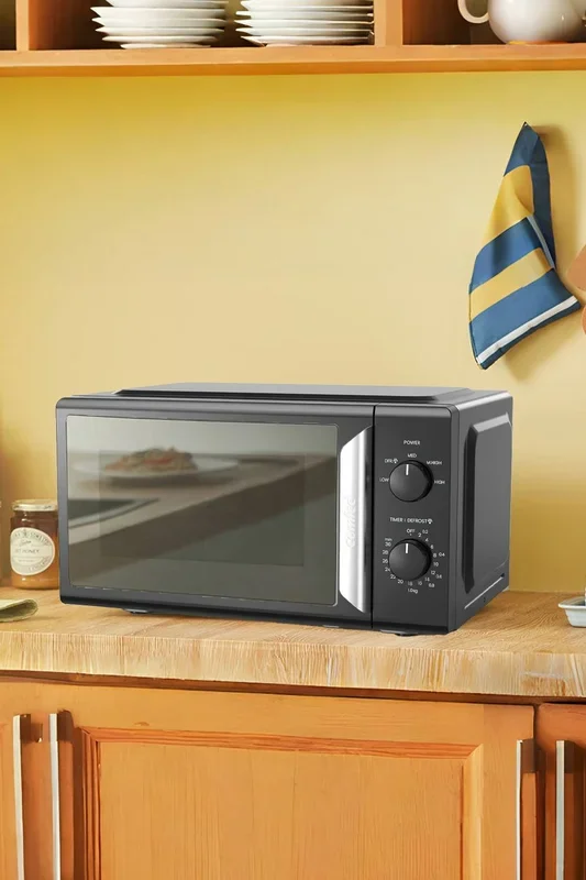 19L 5-level Power Kitchen Manual Microwave Oven 700W with Timer , Quick Defrost Function