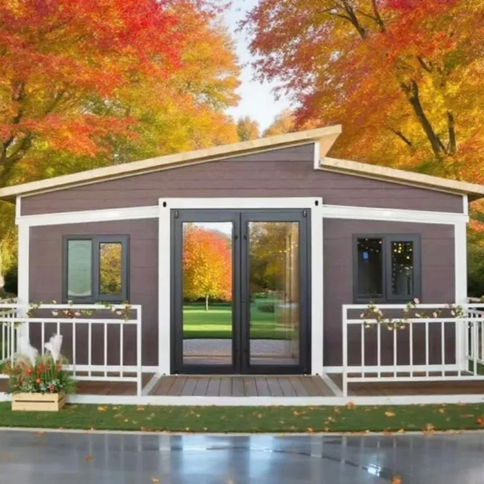 20ft 30ft 40ft Modular Folding Home Full Equipment Prefab House with 2-3 Bedrooms Expandable House for Villa Offices Holiday casas and Garden Cabin