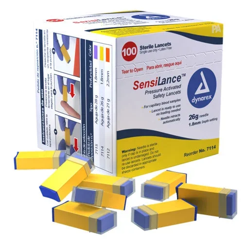 26G Pressure Activated Lancets 1.8mm – Painless Blood Sampling (Box of 100)