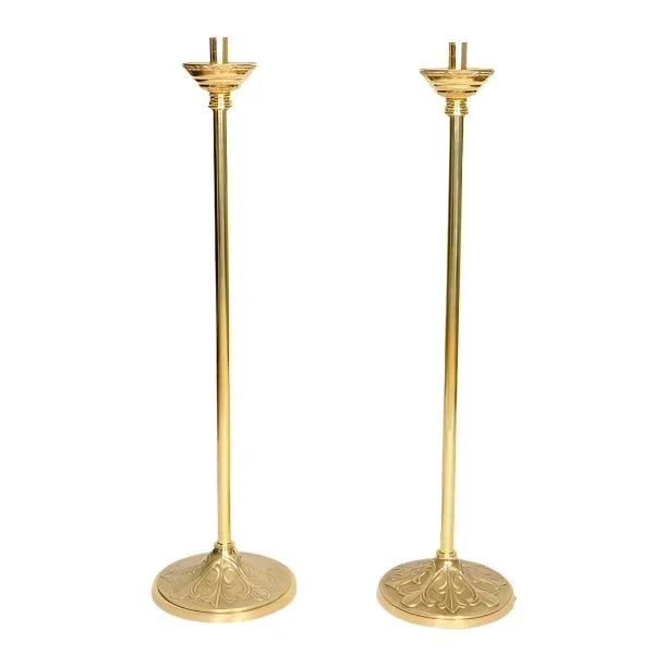 42″ Polished Brass Processional Candlestick