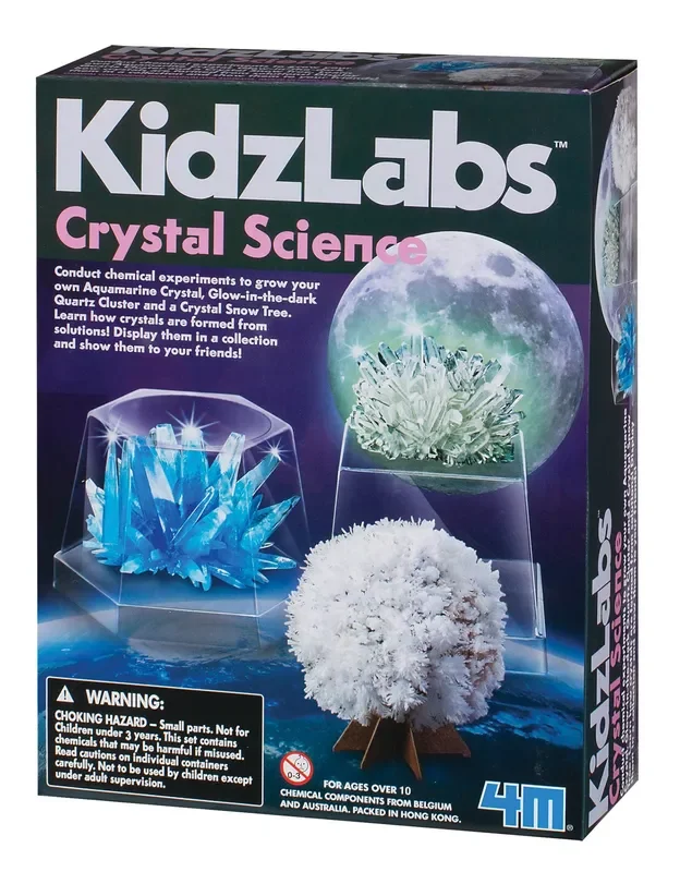 4M Kidzlabs Crystal Science Kit – DIY STEM Toys Lab Experiment, Educational Gift for Kids & Teens