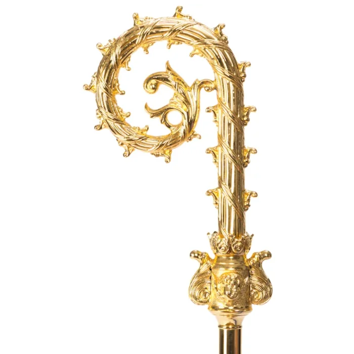 69″ Gold Plated Bishop Regalia Crosier