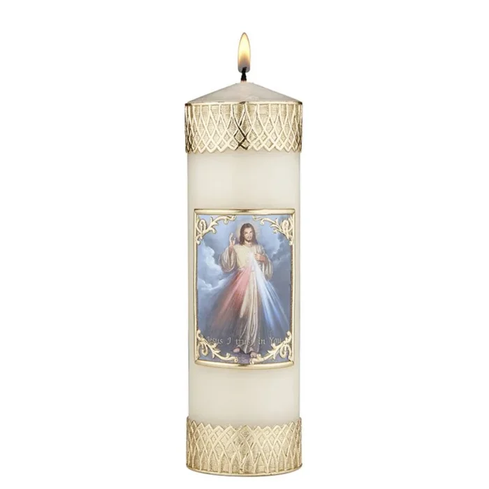 7 3/4″ H Divine Mercy Devotional Candle