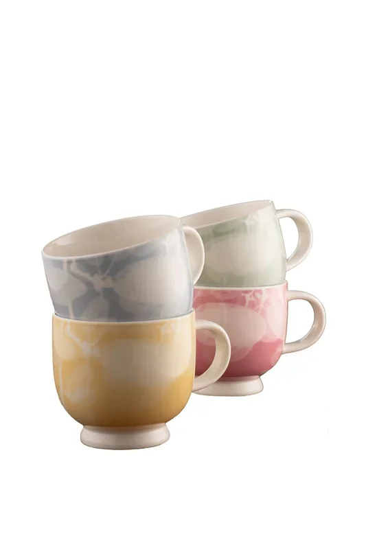 ‘Laurel’ Footed Mug Set of 4