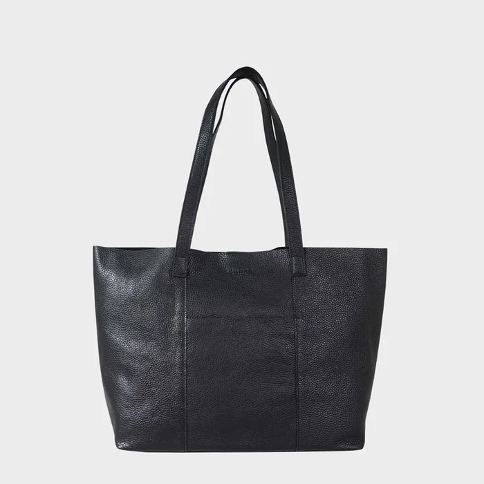 ‘MAISIE’ Real Pebble Grain Leather Unlined Shopper Tote Bag