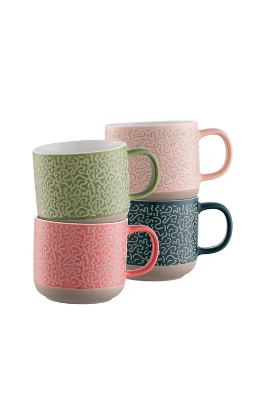 ‘Squiggle’ Mugs Set of 4
