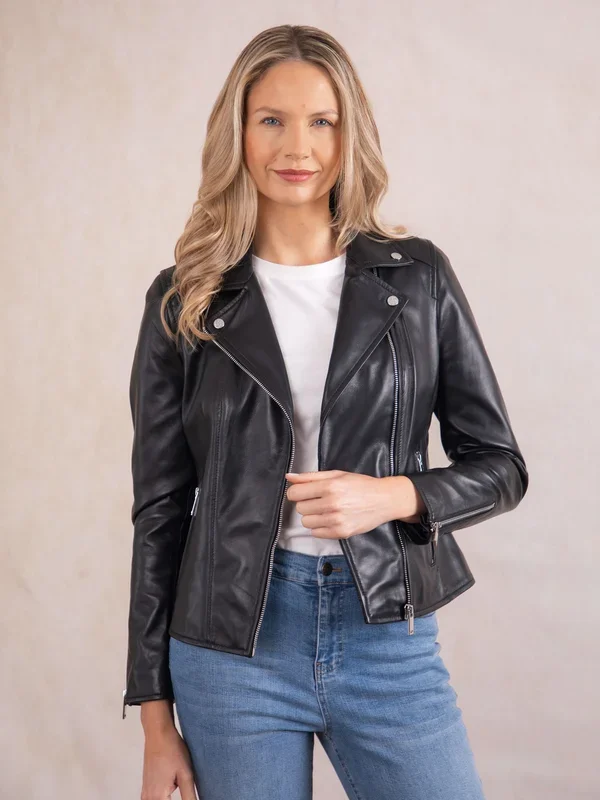 ‘Tarraby’ Leather Biker Jacket