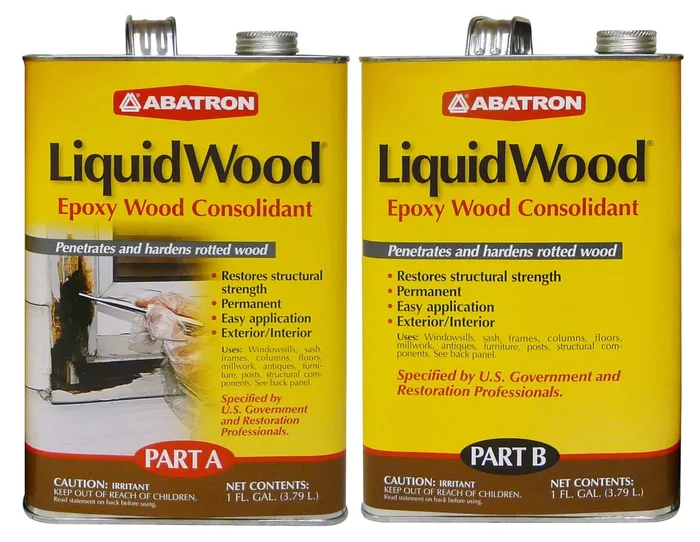 Abatron LiquidWood 2 Gallon Kit 2 Part Structural Epoxy Wood Hardener and Consolidant Resin.