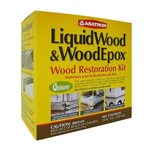 Abatron Wood Restoration Kit – 24 Ounce – Includes LiquidWood Epoxy Resin Wood Hardener and WoodEpox Wood FIller