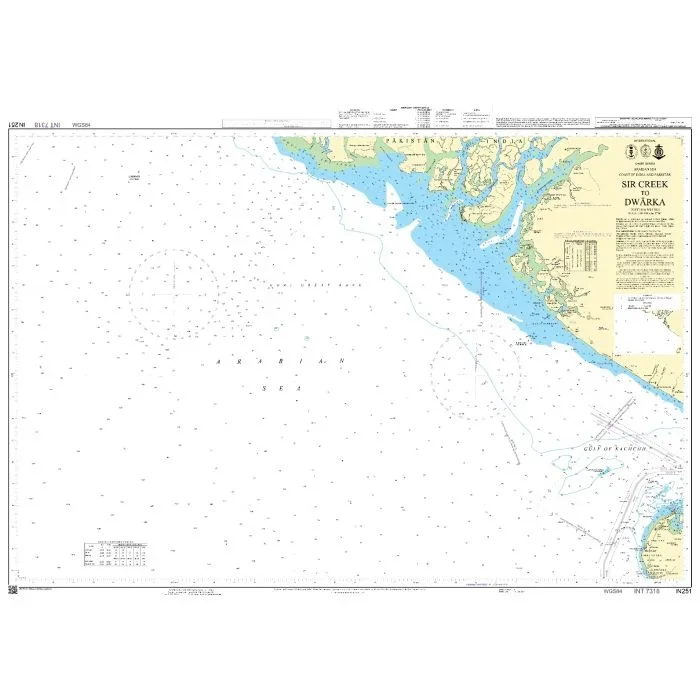 Admiralty Chart IN251 – Arabian Sea, Coast of India and Pakistan, Sir Creek to Dwarka