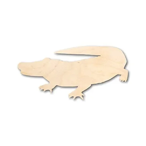 Alligator Wood Craft Unfinished Wooden Cutout Art DIY Wooden Sign Inspirational Wall Plaque Farmhouse Wood Home Wall Decor for Grandpa Papa Dad