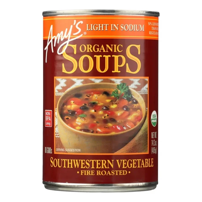 Amy’s Organic Fire Roasted Southwestern Vegetable Soup, 14.3 Oz (Case of 12)