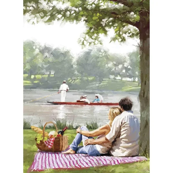 Anatolian Puzzle – Picnic by The River, 1000 Piece Jigsaw Puzzle, #1137
