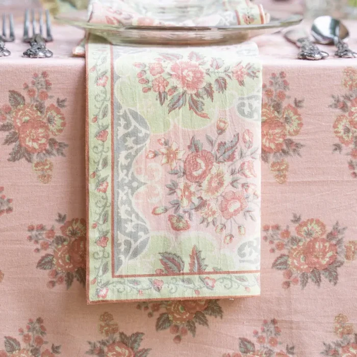 April Cornell – Antique Napkins – Rose , Set of 4