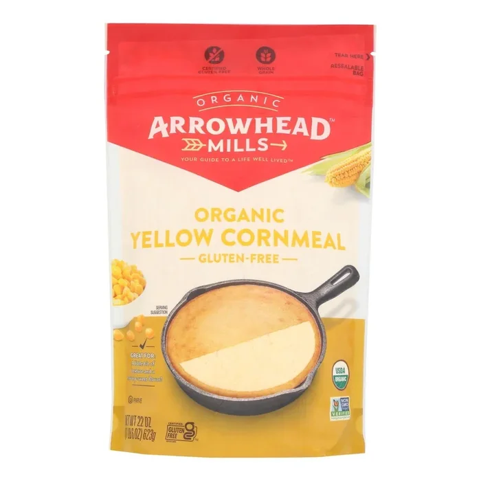Arrowhead Mills – Organic Yellow Corn Meal – Gluten Free – Case Of 6 – 22 Oz.