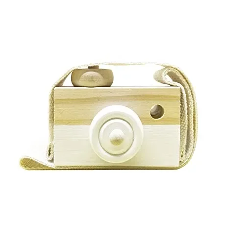 Baby Toy Wooden Mini Camera Toy, Baby Kids Cute Mini Sharpe Toy, Neck Hanging Photographed Props for Baby Toddlers Children Kids’ Room Hanging Decor