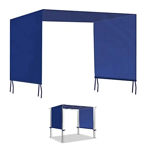 BenefitUSA Universal Replacement Top Pergola Structure (18′ L x 8.2′ W) Gazebo Canopy Cover Only（Blue