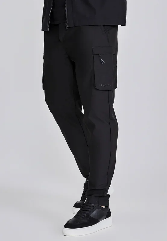Black Smart Cargo Pants