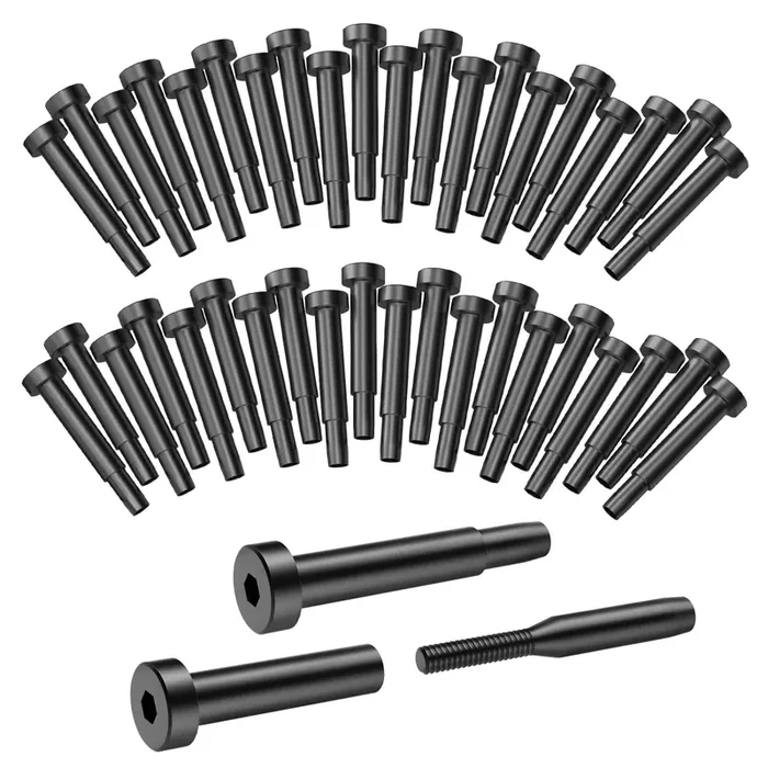 BLIKA 40 Pack 3/16″ Black Invisible Cable Railing Kits, Black Stainless Steel Invisible Receiver and Swage Stud End, 3/16″ Cable Railing Hardware for 2″x2″, 4″x4″ Wood/Metal Posts