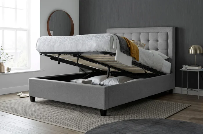 Brandon Fabric Ottoman Bed And Memory Maestro Memory Foam Mattress