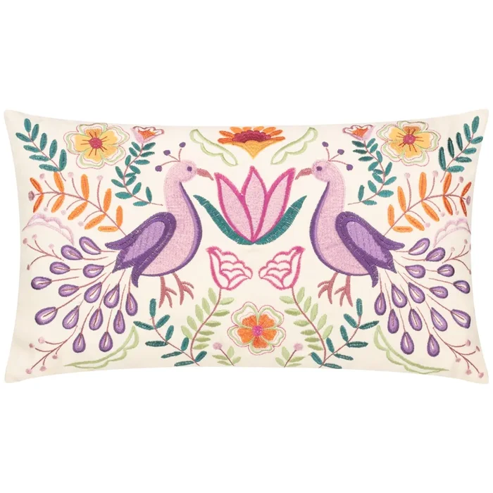 Broderi Floral Embroidered Polyester Filled Cushion