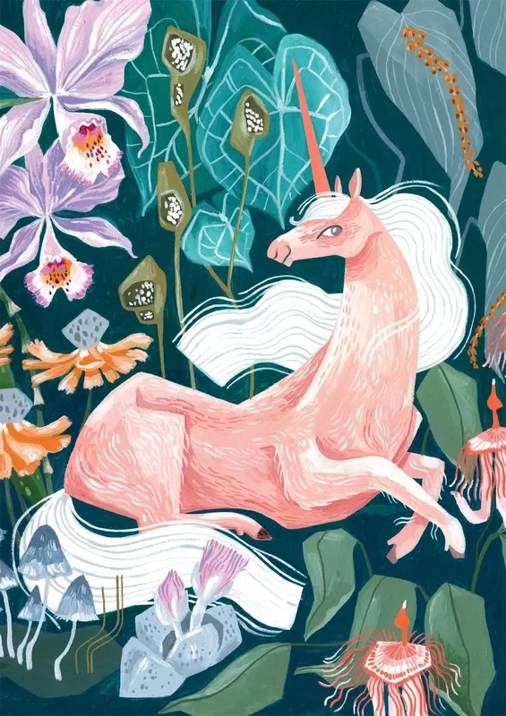 Buffalo Games – Rae Ritchie – Lush Unicorn – 300 Piece Jigsaw Puzzle for Adults -Challenging Puzzle Perfect for Game Nights – Finished Size is 21.25 x 15.00
