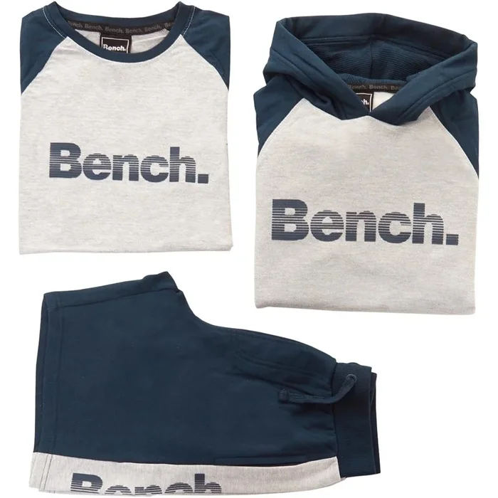 Buy Bench Boys Notlow Colour Block Three Piece Set Navy/Grey Marl