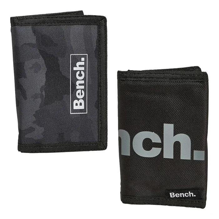 Buy Bench Mens Gradeli Two Pack Canvas Wallets Black Camo/Black