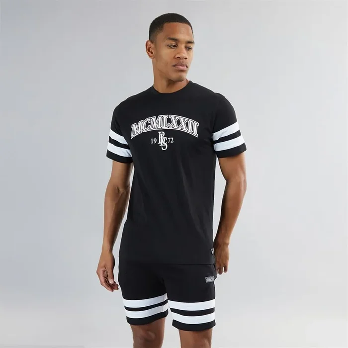 Buy Brave Soul Mens Berlet Co-Ord Jet Black/Optic White