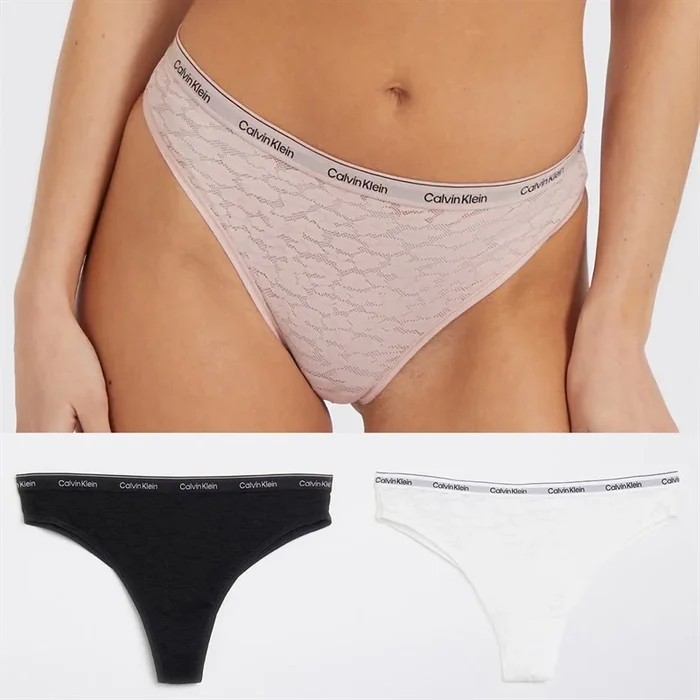 Buy Calvin Klein Womens Three Pack Bikini Briefs Black/White/Subdued