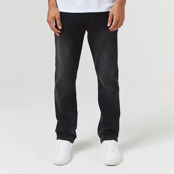 Buy Closure London Mens Straight Fit Jeans Black