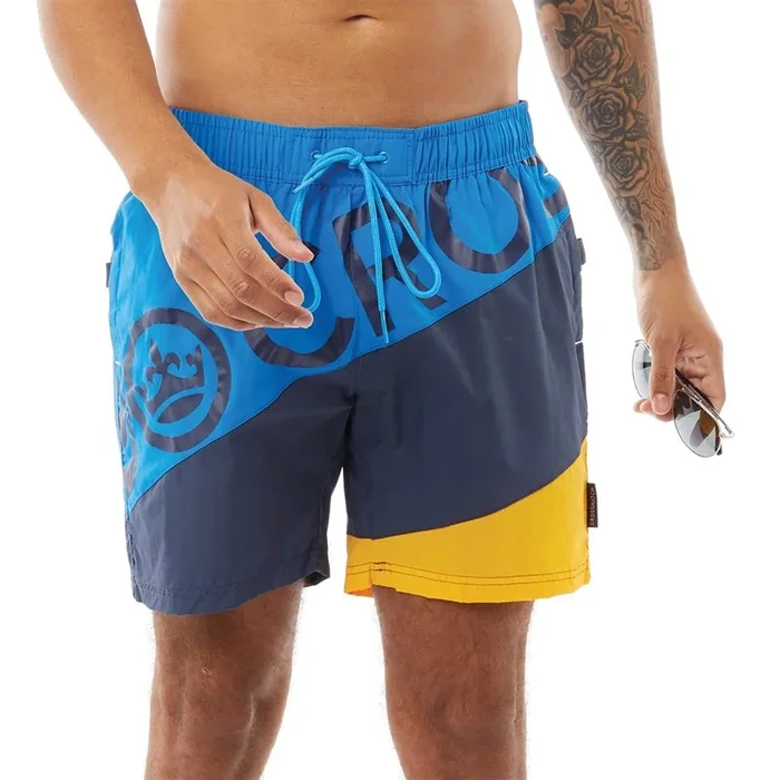 Buy Crosshatch Mens Quarts Swim Shorts Blue