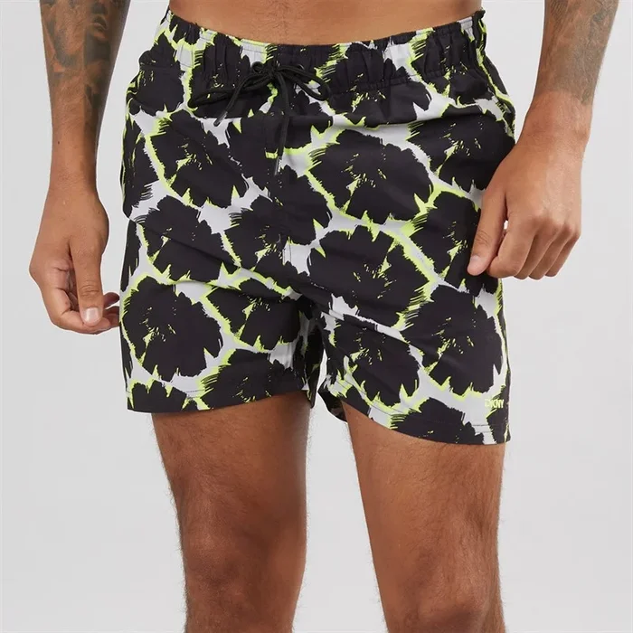 Buy DKNY Mens San Blas Printed Swim Shorts Black Print