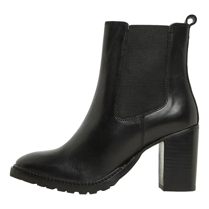 Buy Dune Womens Petition Heeled Chelsea Boots Black Leather