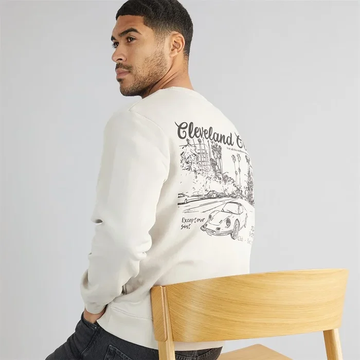 Buy JACK & JONES Mens Jorbradley Cleveland Sweatshirt Moonbeam