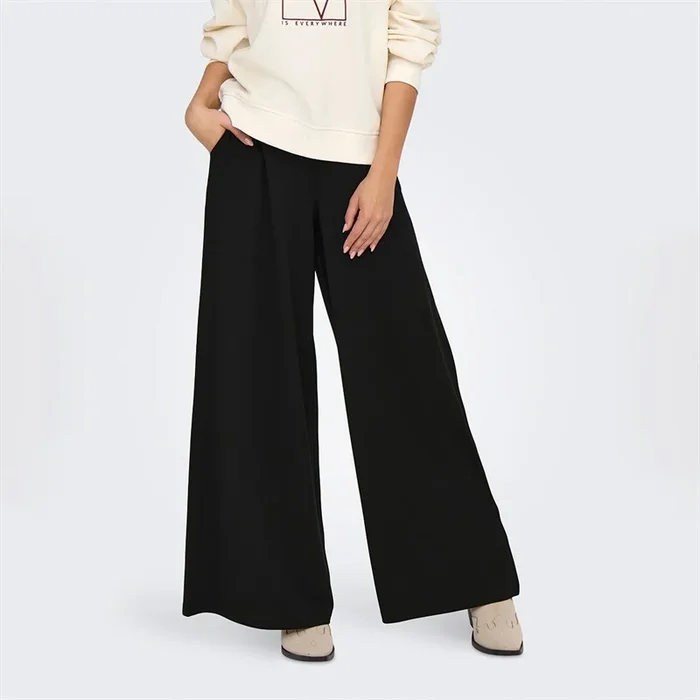 Buy Jacqueline De Yong Womens Tanja Wide Leg Trousers Black