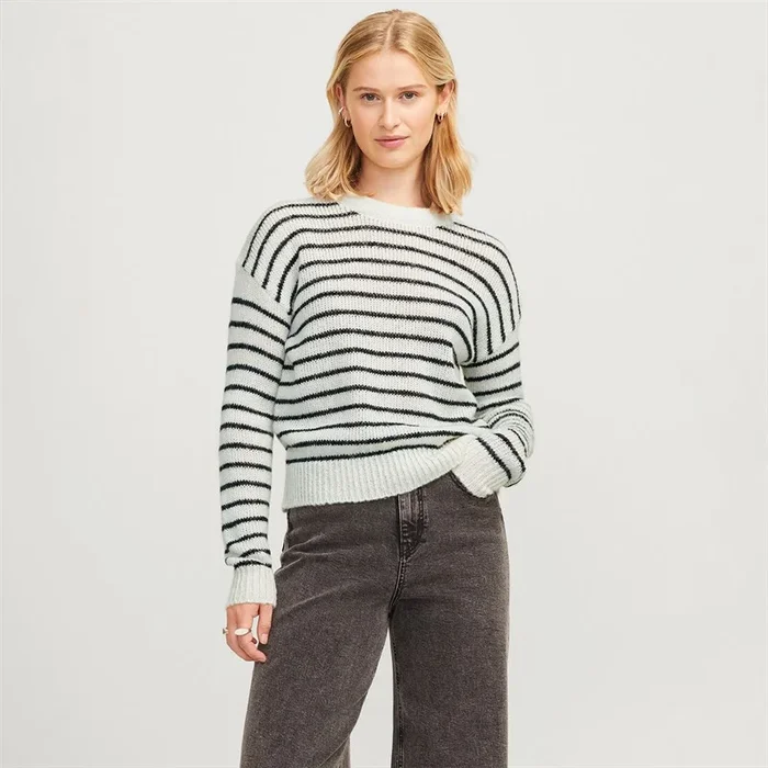 Buy JJXX Womens Penelope Crew Neck Jumper Vanilla Ice