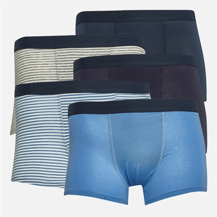 Buy Kangaroo Poo Boys Plain/Stripe Five Pack Boxers Multi