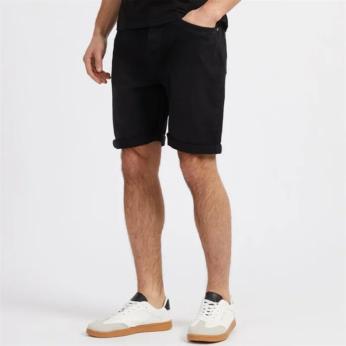 Buy Onfire Mens Denim Shorts Black