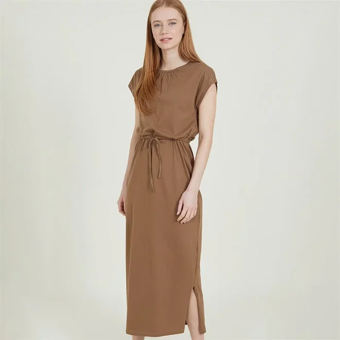 Buy Onfire Womens Tie Waist Maxi Dress Mocha
