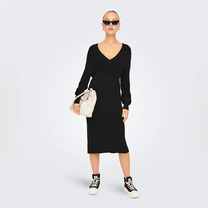 Buy Only Womens Katia V-Neck Dress Black