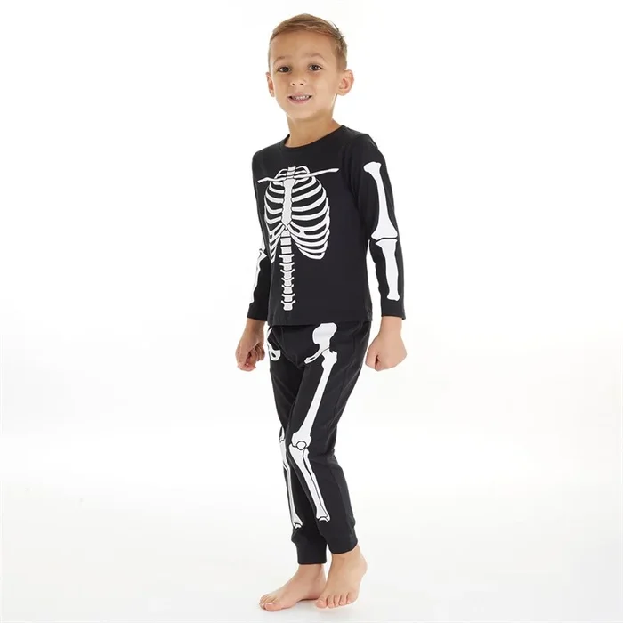 Buy Threadboys Infant Boys Halloween Bones Pyjama Set Black