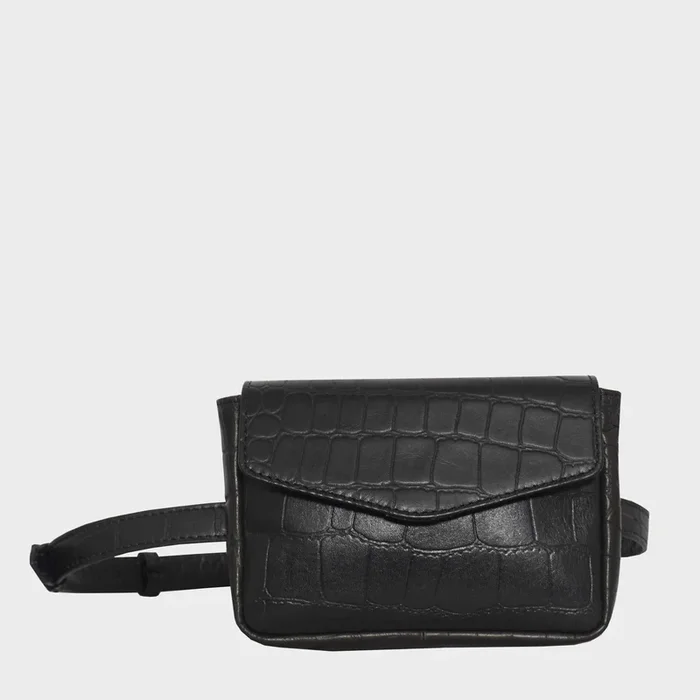 CAMELLA’ Croc Leather Bum Belt Waist Festival Bag