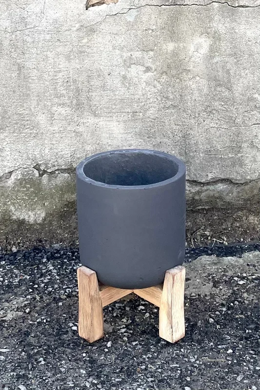 Charlie Pot & Low Stand Black Washed Medium