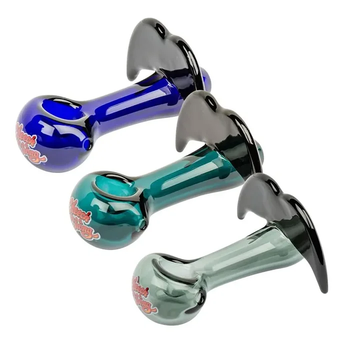 Cheech & Chong Glass Moustache Ride Spoon Pipe | 4″