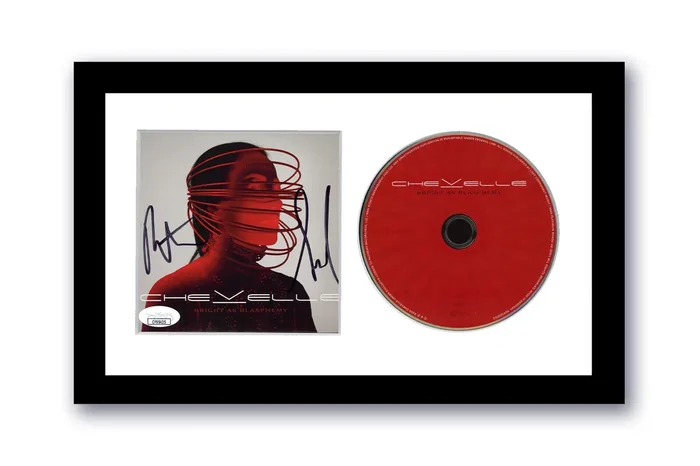 Chevelle Signed Bright as Blasphemy CD 7×12 Framed Autographed JSA COA