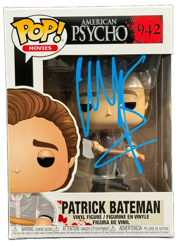 Christian Bale Signed Funko POP American Psycho Patrick Bateman Autographed JSA